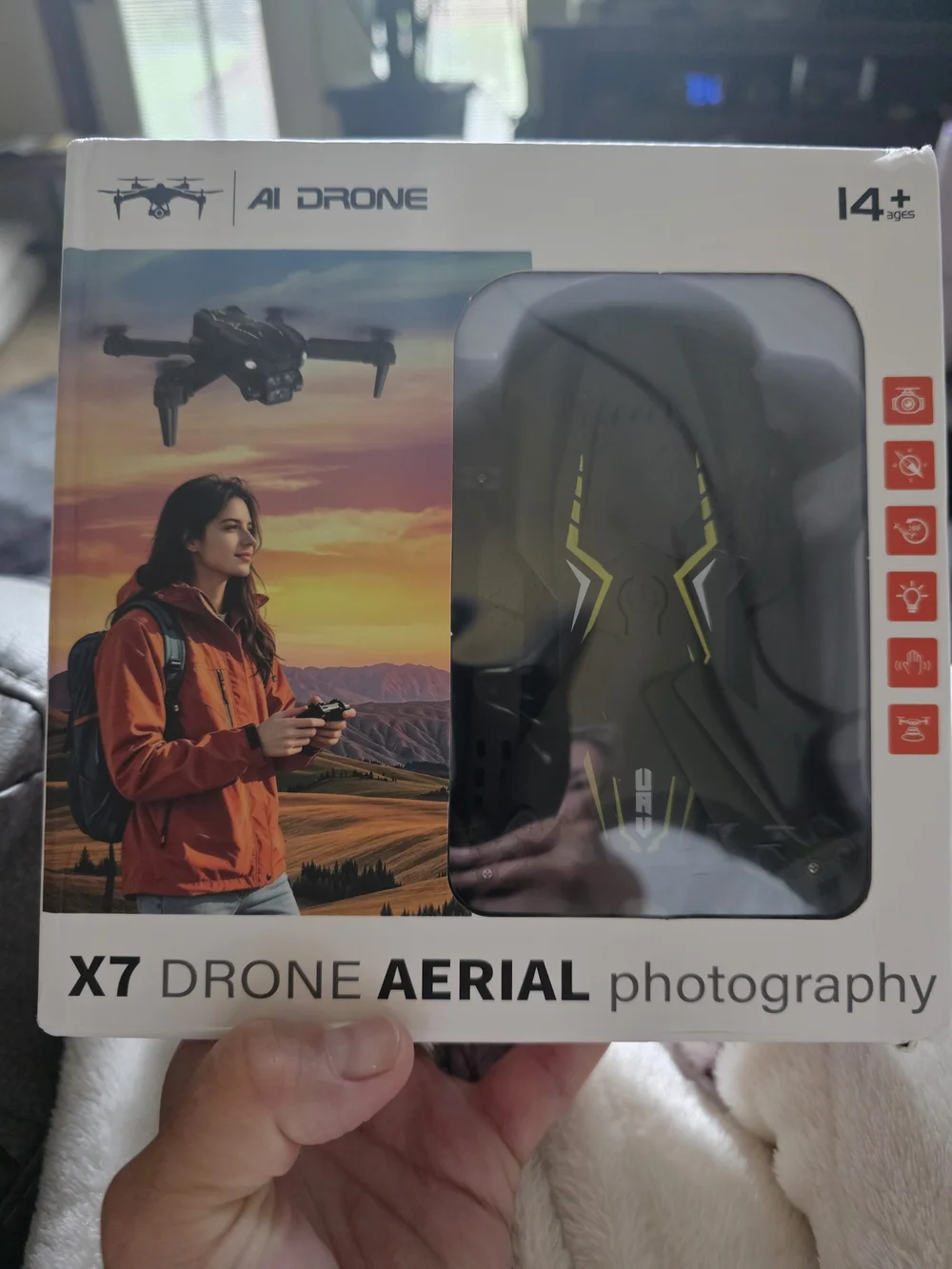 X7 Aerial Drone - Black with Yellow Accents